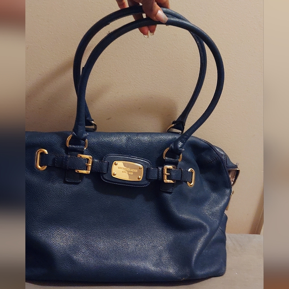 Michael Kors Blue Leather Bag